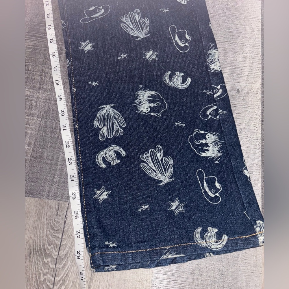 🤠NWT Cali 1850 Western Wide Leg Blue Jeans - Picture 10 of 10